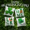 G128 St Patrick's Day Decoration Gnome Luck Shamrock Waterproof Throw Pillow Covers | 18 x 18 in | Set of 4, Beautiful Cushion Covers for St Patrick's Day Sofa Couch Decoration